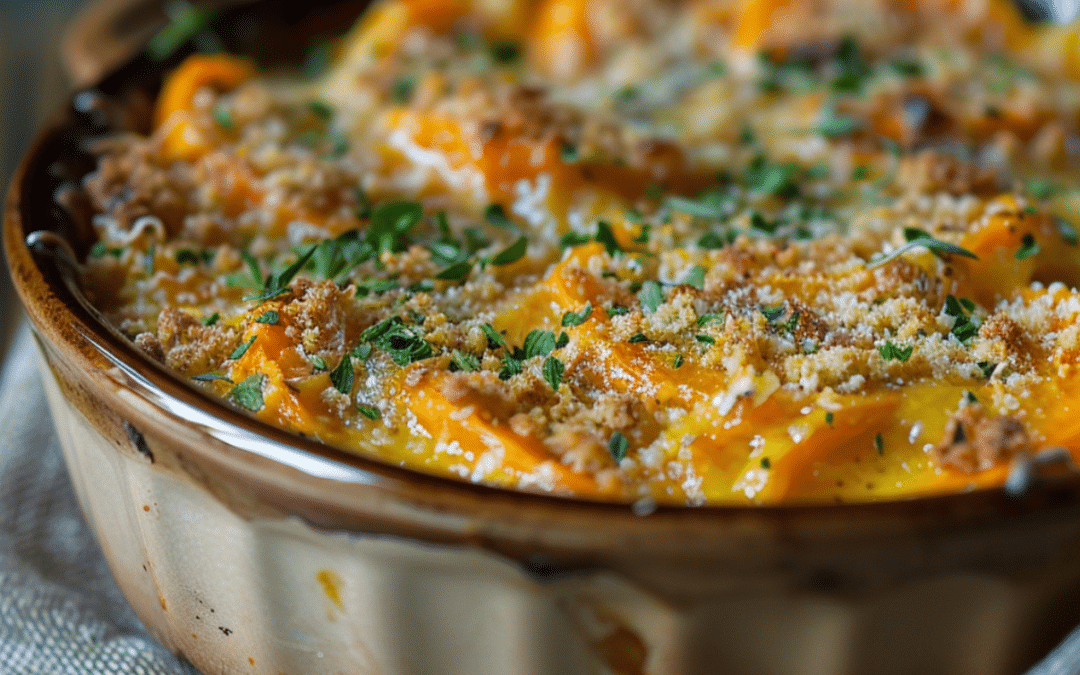 Gratin de courge butternut et carottes