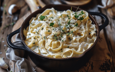 Fettuccines à l’ail