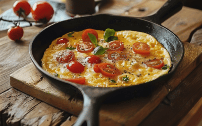Omelette aux tomates cerises
