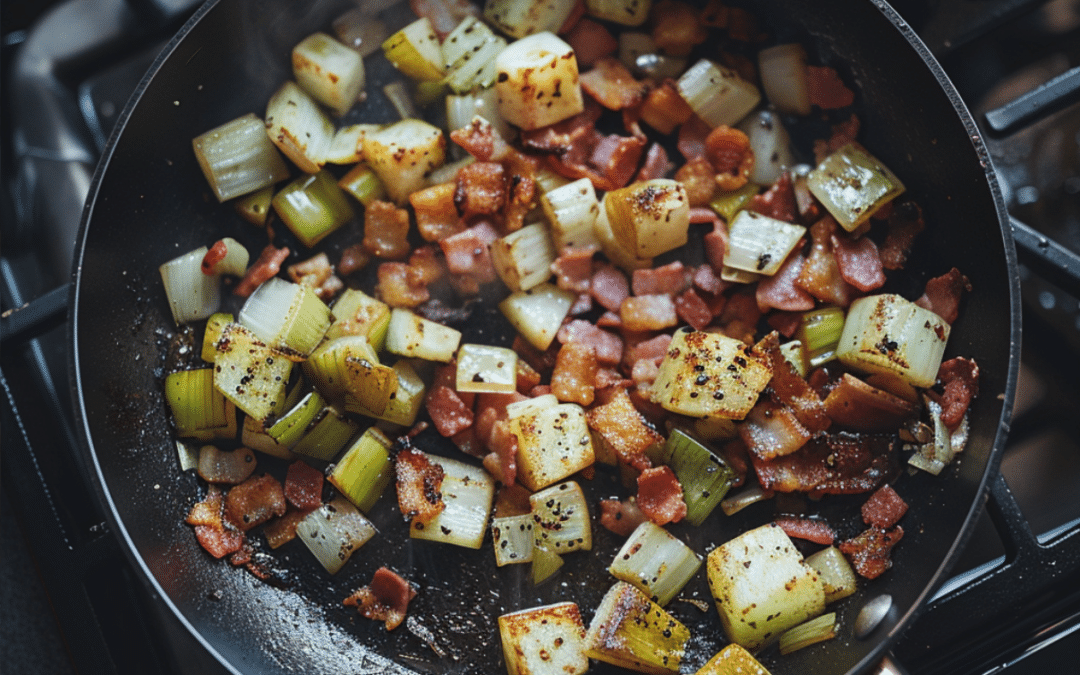 Bacon, poireaux et rutabaga